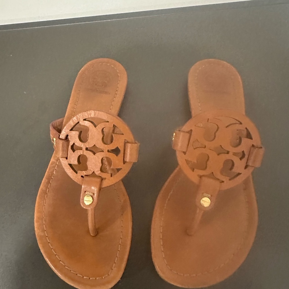 Tory Burch Brown Leather Sandals